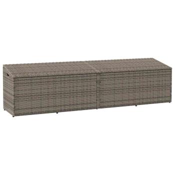 ARDEBO.de - Garten-Auflagenbox Grau 220x50x58 cm Poly Rattan