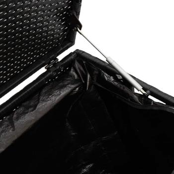 Garten-Auflagenbox Schwarz 220x50x58 cm Poly Rattan