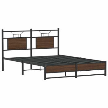 Bettgestell ohne Matratze Braun Eiche 140x190 cm Holzwerkstoff