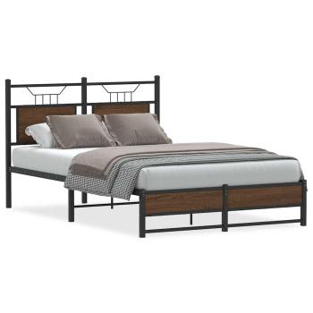 Bettgestell ohne Matratze Braun Eiche 120x200 cm Holzwerkstoff