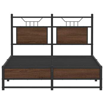 Bettgestell ohne Matratze Braun Eiche 120x200 cm Holzwerkstoff