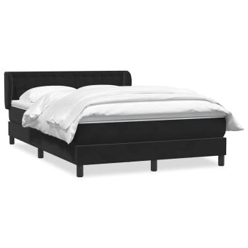 Boxspringbett mit Matratze Schwarz 160x210 cm Samt