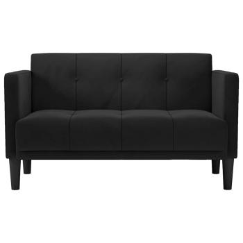 Zweisitzer-Sofa Schwarz 111 cm Samt