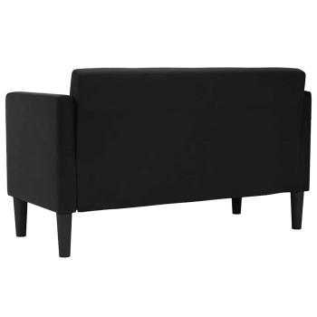 Zweisitzer-Sofa Schwarz 111 cm Samt