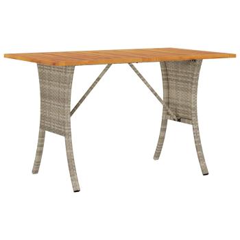 6-tlg. Garten-Sofagarnitur mit Kissen Hellgrau Poly Rattan