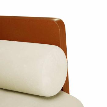 Zweisitzer-Sofa mit Nackenrollen Creme 110 cm Samt