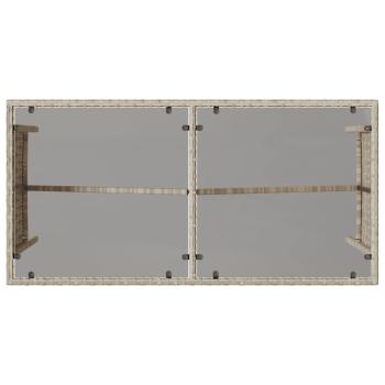 3-tlg. Garten-Essgruppe mit Kissen Hellgrau Poly Rattan