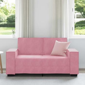 2-Sitzer-Sofa Rosa 120 cm Samt