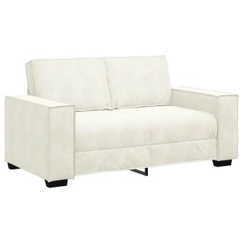 2-Sitzer-Sofa Creme 120 cm Samt