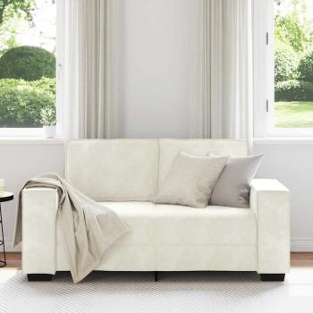 2-Sitzer-Sofa Creme 120 cm Samt