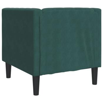 Chesterfield-Sessel Dunkelgrün Samt