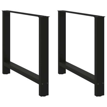 ARDEBO.de - Couchtischbeine Schwarz 2 Stk. 90x(72-73) cm Stahl