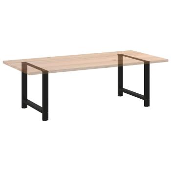 Couchtischbeine Schwarz 2 Stk. 90x(72-73) cm Stahl