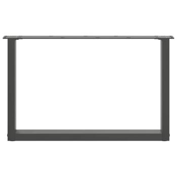 Couchtischbeine U-Form 2 Stk. Anthrazit 60x(42-43) cm Stahl