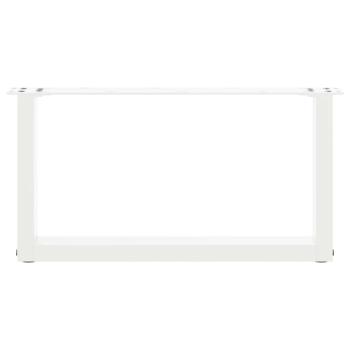 Couchtischbeine U-Form 2 Stk. Weiß 60x(30-31) cm Stahl