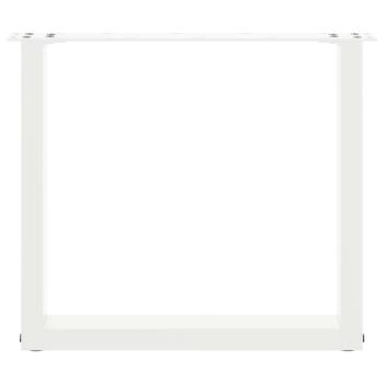 Couchtischbeine U-Form 2 Stk. Weiß 50x(42-43) cm Stahl