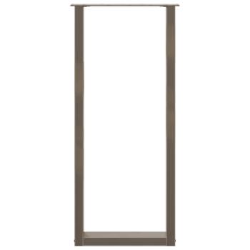 Couchtischbeine U-Form 2 Stk. Naturstahl 50x(110-111) cm Stahl