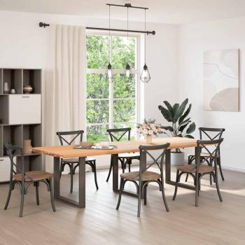 Couchtischbeine U-Form 3 Stk. Naturstahl 80x(72-73) cm Stahl