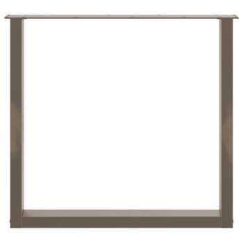 Couchtischbeine U-Form 3 Stk. Naturstahl 80x(72-73) cm Stahl