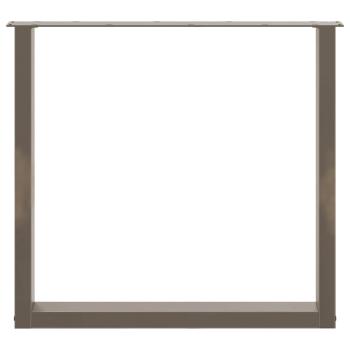 Couchtischbeine U-Form 3 Stk. Naturstahl 90x(72-73) cm Stahl