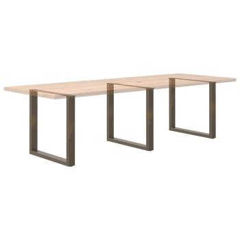 Couchtischbeine U-Form 3 Stk. Naturstahl 90x(72-73) cm Stahl