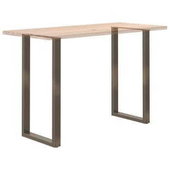 Couchtischbeine U-Form 2 Stk. Naturstahl 60x(110-111) cm Stahl