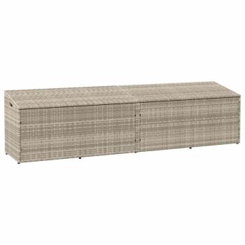 ARDEBO.de - Garten-Auflagenbox Hellgrau 220x50x58 cm Poly Rattan