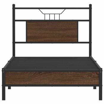 Bettgestell ohne Matratze Braun Eiche 90x190 cm Holzwerkstoff