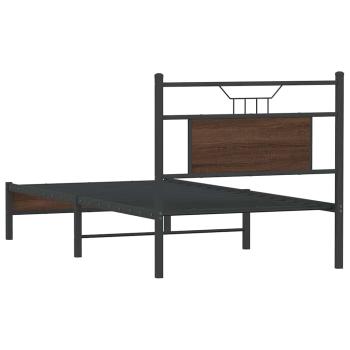 Bettgestell ohne Matratze Braun Eiche 90x190 cm Holzwerkstoff
