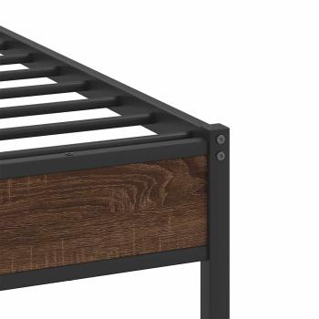 Bettgestell ohne Matratze Braun Eiche 90x190 cm Holzwerkstoff