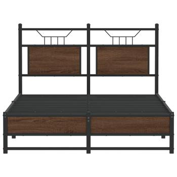 Bettgestell ohne Matratze Braun Eiche 120x190 cm Holzwerkstoff