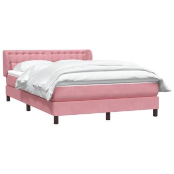 Boxspringbett mit Matratze Rosa 160x220 cm Samt