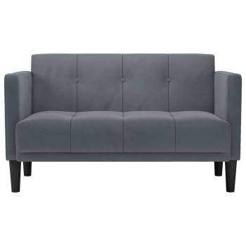 Zweisitzer-Sofa Dunkelgrau 111 cm Samt