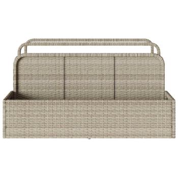 ARDEBO.de - Pool Aufbewahrungsbehälter Hellgrau 110x100x57 cm Poly Rattan