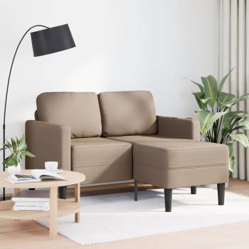 ARDEBO.de - 2-Sitzer-Sofa mit Chaiselongue L-Form Cappuccino-Braun 125 cm