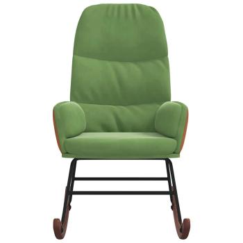 Schaukelstuhl Hellgrün Samt