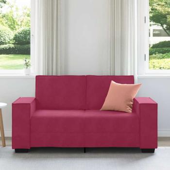 2-Sitzer-Sofa Weinrot 120 cm Samt