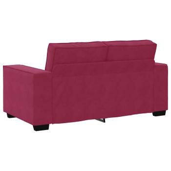2-Sitzer-Sofa Weinrot 120 cm Samt