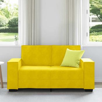 2-Sitzer-Sofa Gelb 120 cm Samt