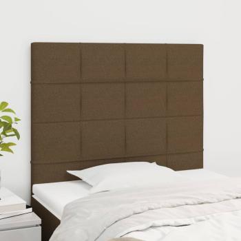 ARDEBO.de - Kopfteile 2 Stk. Dunkelbraun 80x5x78/88 cm Stoff