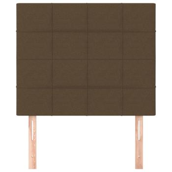 Kopfteile 2 Stk. Dunkelbraun 80x5x78/88 cm Stoff