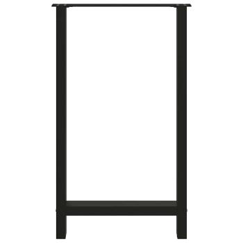 Couchtischbeine Schwarz 2 Stk. 60x(100-101) cm Stahl