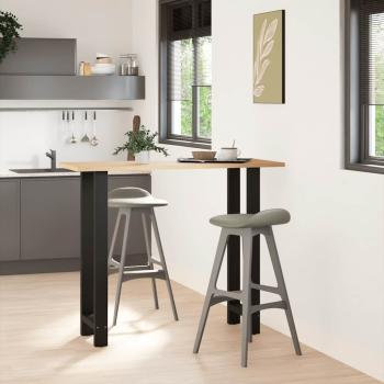 Couchtischbeine Schwarz 2 Stk. 50x(110-111) cm Stahl