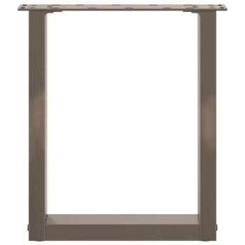 Couchtischbeine U-Form 2 Stk. Naturstahl 28x(42-43) cm Stahl