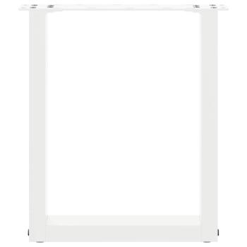 Couchtischbeine U-Form 2 Stk. Weiß 38x(42-43) cm Stahl