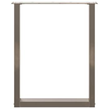 Couchtischbeine U-Form 3 Stk. Naturstahl 70x(72-73) cm Stahl