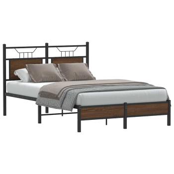 ARDEBO.de - Bettgestell ohne Matratze Braun Eiche 120x200 cm Holzwerkstoff
