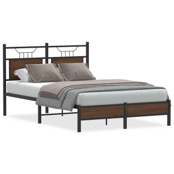 Bettgestell ohne Matratze Braun Eiche 120x200 cm Holzwerkstoff
