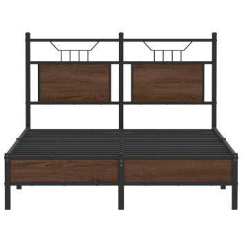 Bettgestell ohne Matratze Braun Eiche 120x200 cm Holzwerkstoff