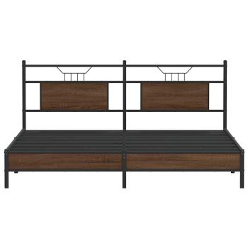 Bettgestell ohne Matratze Braun Eichen-Optik 183x213 cm
